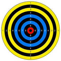 target for shooting on a white background