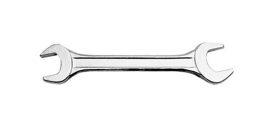 Open-end wrench isolated on white. Wrench on a white background.