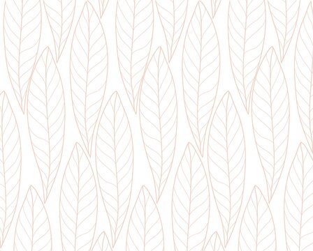 Sameless vector pattern leafs skeleton neutral. Tender simple background natural design. Perfect print for children, baby, fabrics, invitations, printing. Pink, pastel colours