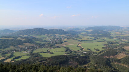 Obraz premium A panorama view to the landscape and mountains in Beskydy, Czech republic
