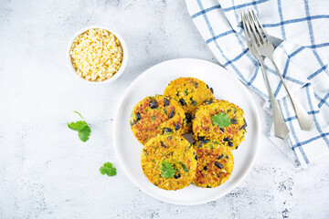 Millet Black Beans Oats Cilantro Burgers