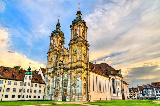 The Cathedral of Saint Gall Abbey in St. Gallen. UNESCO world heritage in Switzerland