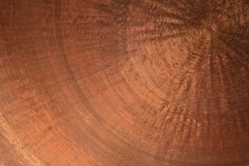 Naklejka premium Helsinki, Finland, July 23 2014. Ceiling in Temppeliaukion Church made of copper wires. Metallic concentric copper rings or wires curved together into spiral flat surface