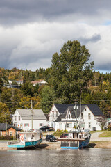 Fototapeta na wymiar Canada, New Brunswick, Bay of Fundy, Alma. Gateway to Fundy National Park, village view.