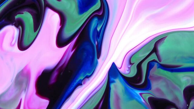 Abstract Colorful Invert Paint Exploding Spreads And Texture.