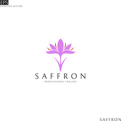 Saffron logo. Purple flower