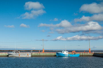 Fototapeta premium Canada, New Brunswick, Campbells Point. Small fishing harbor.