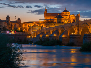 Obraz premium Roman Bridge Cordoba Sunset