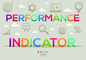 Creative (performance indicator) Banner Word with Icon ,Vector illustration.
