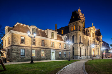 Fototapeta na wymiar Canada, Central New Brunswick, Fredericton. Exterior of New Brunswick Provincial Legislative Building.