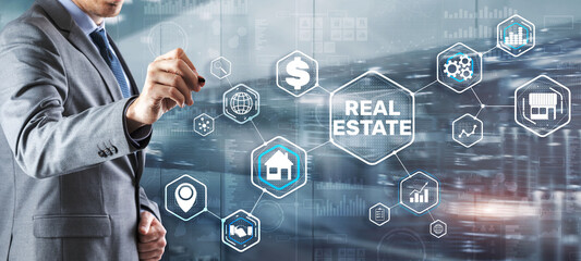 Fototapeta na wymiar Real estate concept. Buying real estate for business or life