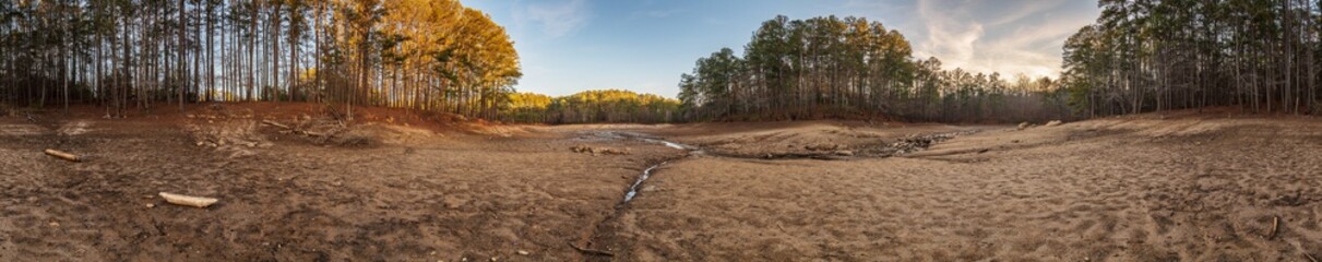 Lake Allatoona Dry Lake Bed Panorama in Winter Cartersville Georgia