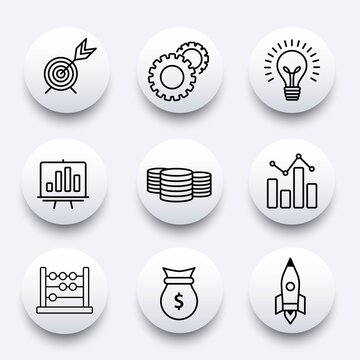 Business icon set collection