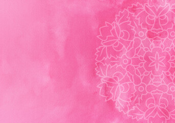 Vintage watercolor greeting card with Mandala. Great for invitation, flyer, menu, brochure, postcard, wallpaper, decoration, or any desired idea.