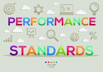 Creative (performance standards) Banner Word with Icon ,Vector illustration.
