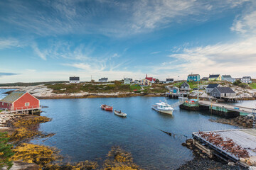 Fototapeta na wymiar Canada, Nova Scotia, Peggy's Cove. Fishing village on the Atlantic Coast.
