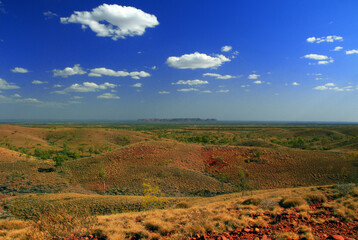 Gosses Bluff meteor crater in the North Territory of Australia.