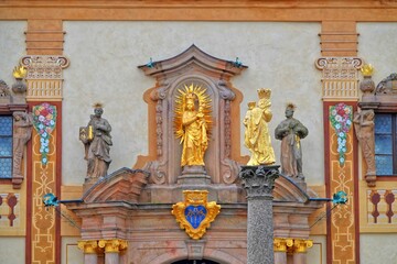 Fototapeta na wymiar The shrine of Our Lady of Svata Hora, Pribram, Czech Republic.