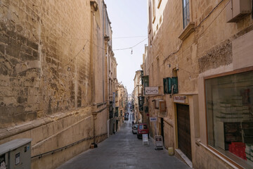 Fototapeta na wymiar Malta - Valletta Maltese as Il-Belt is the capital of Malta and one of its local councils. It is the co-archbishopric of the Archdiocese of Malta. It has a population of 6315 people.