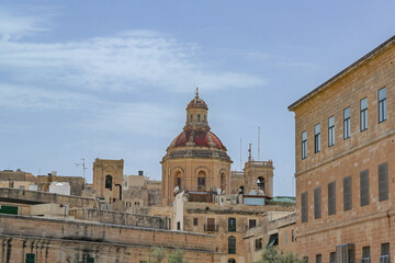 Fototapeta na wymiar Malta - Valletta Maltese as Il-Belt is the capital of Malta and one of its local councils. It is the co-archbishopric of the Archdiocese of Malta. It has a population of 6315 people.
