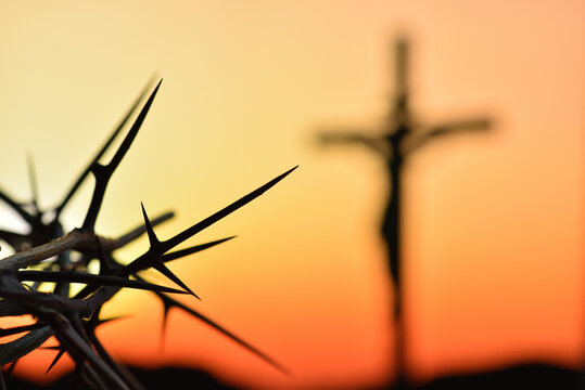 Crown Of Thorns, Nails And Crosses On Mount Calvary; Crucifixion Of Jesus  Christ, Good Friday Concept- Vector Illustration Royalty Free SVG,  Cliparts, Vectors, and Stock Illustration. Image 199064851.