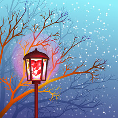 Street Lamp Designed as Glowing Heart.