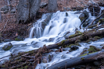waterfall in the mountains