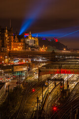 Fototapeta na wymiar Edinburgh Waverley at Night