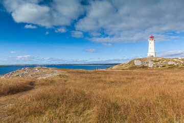 Canada, Nova Scotia, Louisbourg Lighthouse.