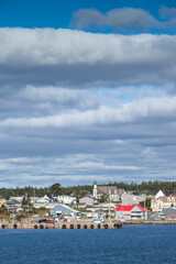 Fototapeta na wymiar Canada, Nova Scotia, Louisbourg. Town skyline.