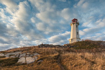 Canada, Nova Scotia, Louisbourg Lighthouse.