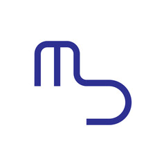 MD letter logo design vector