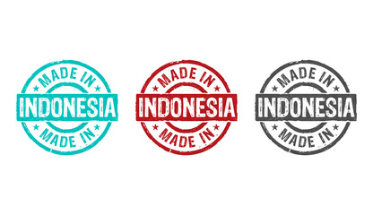 Made in Indonesia stamp and stamping