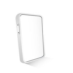 isolated blank realistic 3d smartphone in white