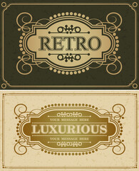 Retro Luxurious design border, Retro сalligraphic template vector Luxurious border, Decorations  elegant royal lines, Vector illustration
