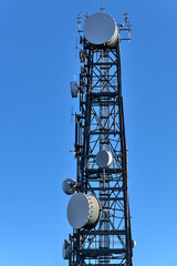 Beautiful close up view of Three Rock TV transmitter antenna viewed from Fairy Castle (Two Rock...