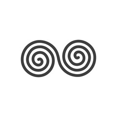 Infinity spiral icon graphic design template vector isolated on white background 