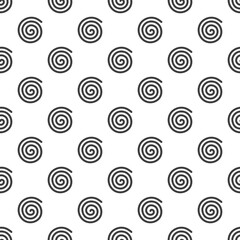Background of spirals, seamless pattern. Vector illustration on white background 