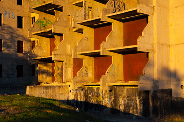 abandoned high-rise building