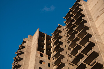 abandoned high-rise building
