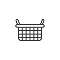 Shopping basket icon. Logo template. Flat vector.