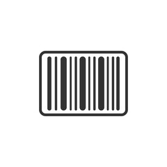 Barcode icon, label symbol. Simple, flat design for web or mobile app. Vector.