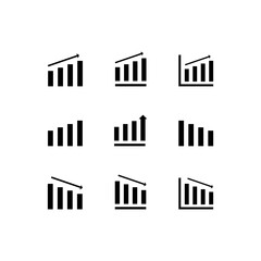 business diagram icon set. with a simple design. suitable for business-themed web icons.