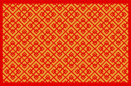 Chinese Traditional Motif Background. Red And Gold. Vector Illustration Of EPS10