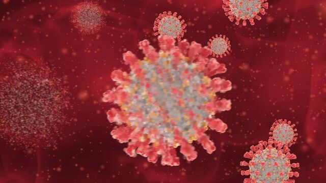 Vaccine Curing The Coronavirus COVID-19 By Dissolving The Diseased Cells Under The Microscope As A Concept. Coronavirus Cells Disappearing As A Reaction To The Vaccine. Virus Cells Evaporating.