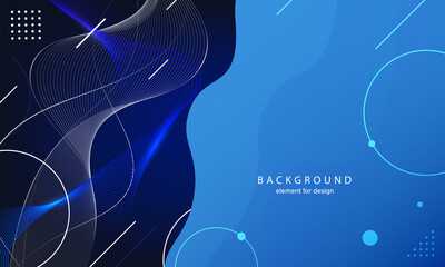 Abstract wave background. Element for design. Digital frequency track equalizer. Stylized line art. Curved wavy line smooth stripe. Vector
