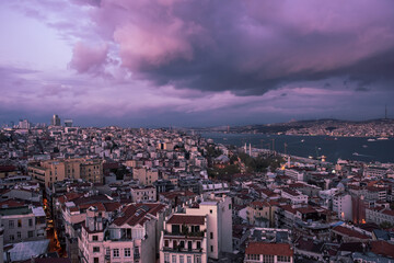 Istanbul dramatic sunset
