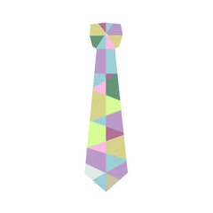 A multicolored checkered funny necktie, vector esp 8