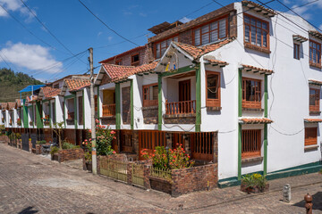 Une Rue Typique du village de Monguí, Boyacá, Colombie 