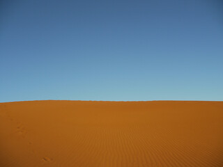 Fototapeta na wymiar sahara desert sunset horizontal horizon morocco